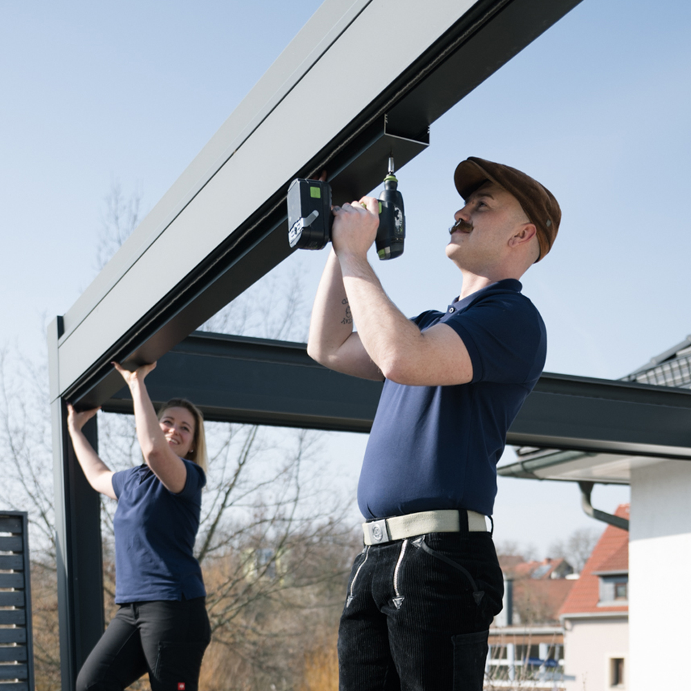 Weinor Dresden Montage Sonnenschutz